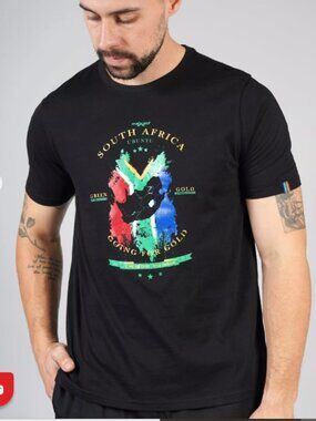 Men's M South Africa Green Gold "Going for Gold" T-shirt from Mr price sport